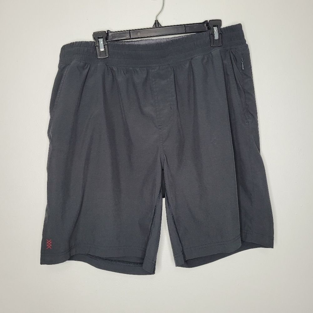 Rhone Mako Shorts Mens Gray Athletic Workout Performance Elastic Drawstring Xl